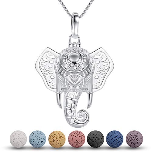 INFUSEU Elephant Essential Oil Diffuser Necklace