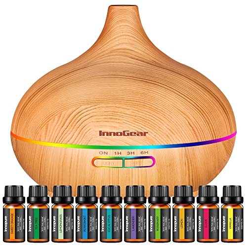InnoGear Aromatherapy Diffuser & 10 Essential Oils Set