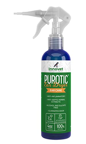 INNOVET PurOtic Natural Ear Dryer for Dogs with Silicone Applicator