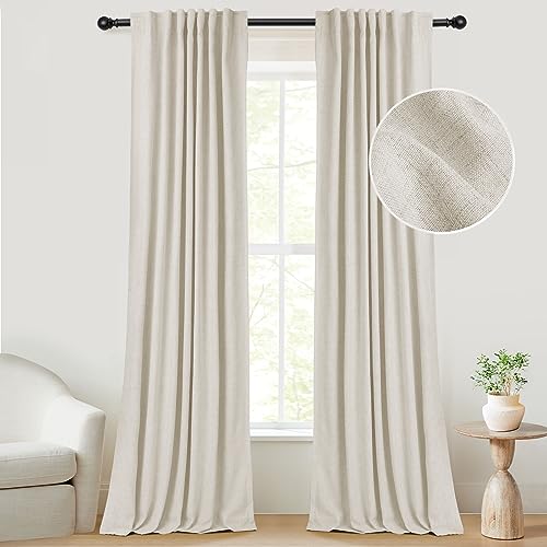 INOVADAY 100% Blackout Cream Curtains