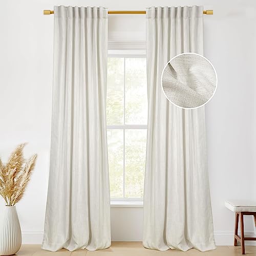 INOVADAY Back Tab Linen Curtains