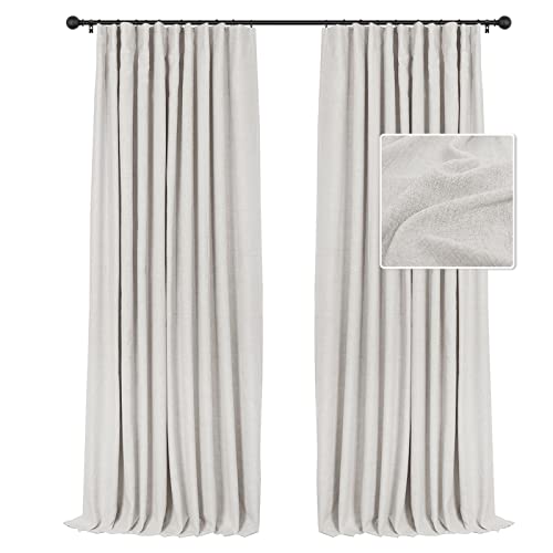 INOVADAY 100% Blackout Curtains - Beige, W50 x L96, 2 Panels