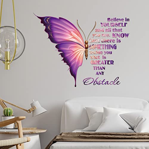 Inspirational Butterfly Wall Decals Stickers - Colorful