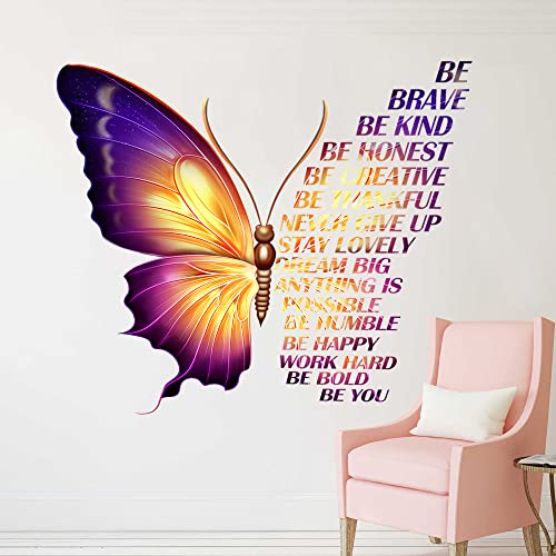 Inspirational Wall Decals with Butterfly Quotes