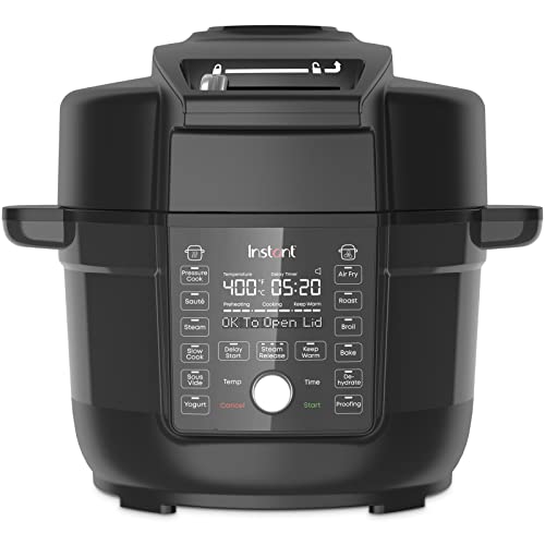 prepAmeal 8Qt Pressure Cooker & Air Fryer Combo with Pressure Lid and  Air-Fry Lid - 7-in-1 cooking Modes, Easy Read LCD Display, 27 Presets  Programs