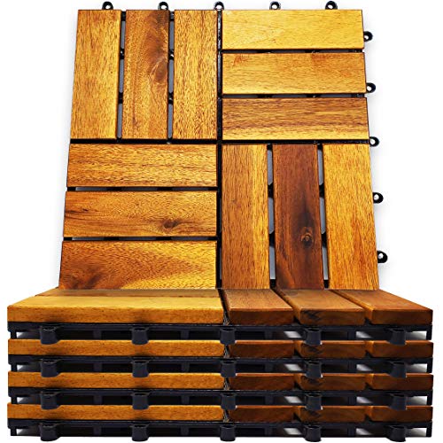 Interlocking Deck Tiles - Snap Together Wood Flooring