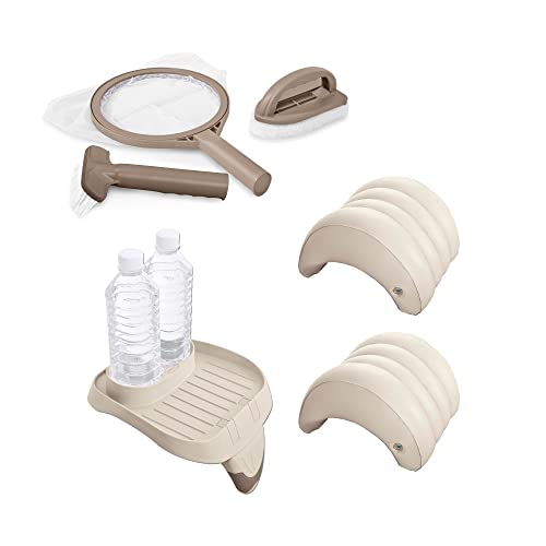 Intex PureSpa Maintenance Kit and Cup Holder with Headrest Pillows