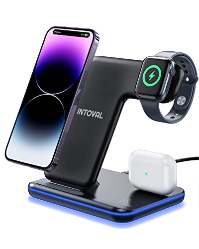Intoval 3-in-1 Wireless Charger for iPhone/iWatch/Airpods