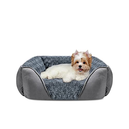 INVENHO Small Dog Bed - Soft Calming Sleeping Puppy Bed