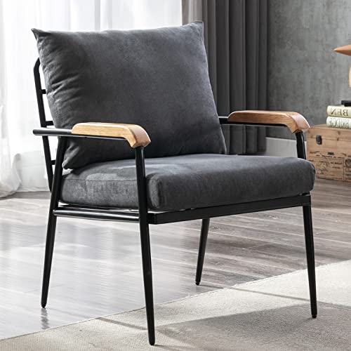 INZOY Modern Accent Chair with Removable Backrest and Cushion