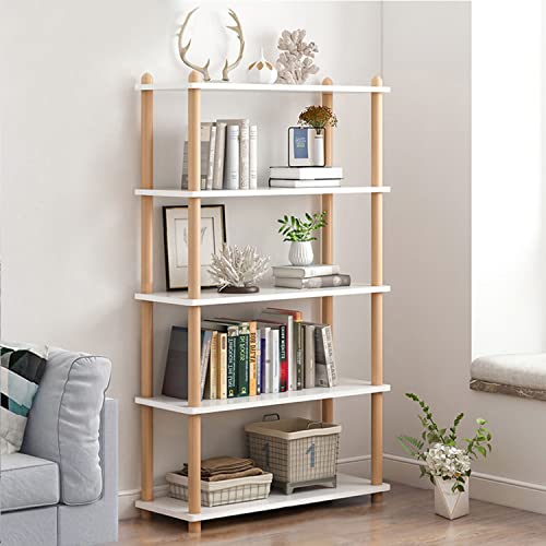 IOTXY 5-Tier Wooden Shelf Bookcase