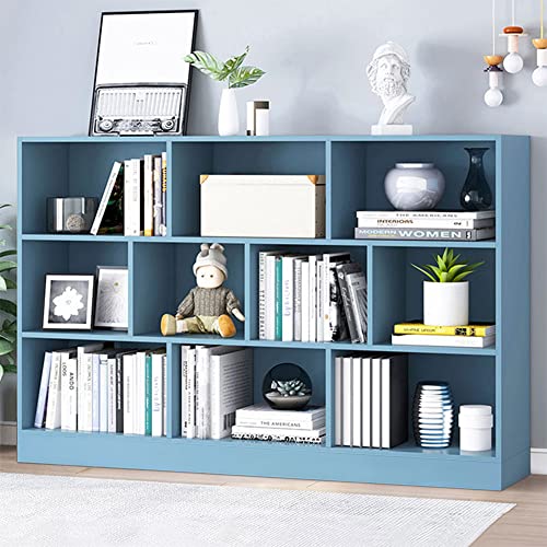 IOTXY Wooden 3-Tier Bookcase - Bright Blue