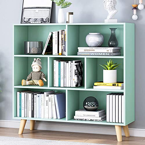 IOTXY Wooden Open Shelf Bookcase - 3-Tier Floor Standing Display Cabinet