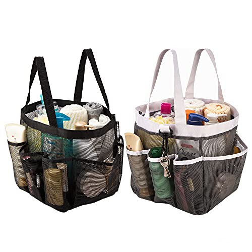 Mesh Shower Caddy with 9 Storage Pockets for Travel, Gym & Camping