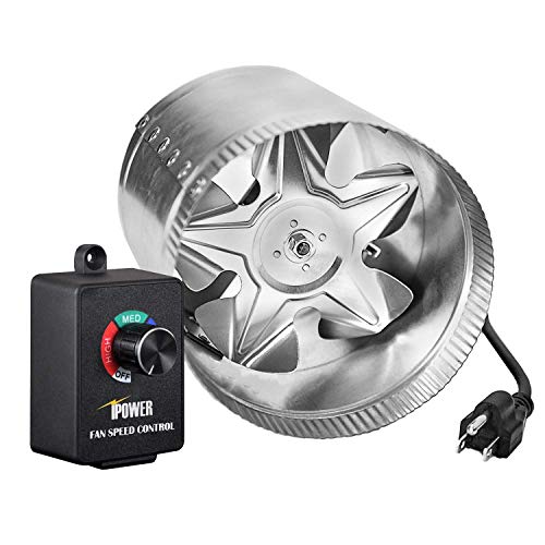 iPower 4 Inch Booster Fan with Speed Controller