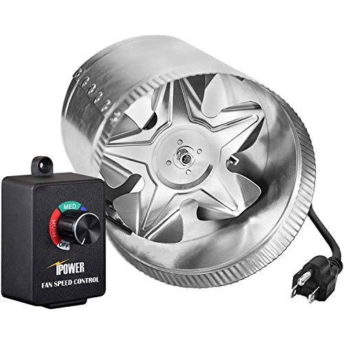 iPower 4 Inch Booster Fan with Variable Speed Controller