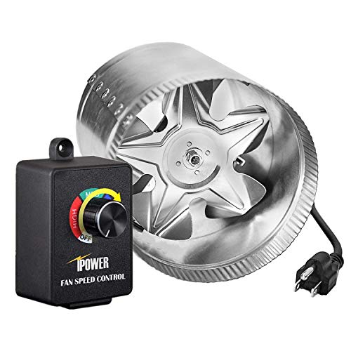 iPower 8 Inch Booster Fan with Variable Speed Controller