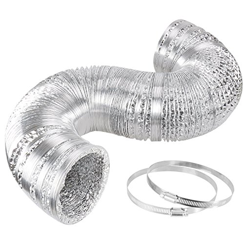 iPower GLDUCT4X25C 4 Inch 25 Feet Non-Insulated Flex Air Aluminum Ducting