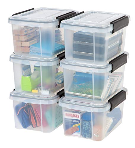 IRIS 7 Quart Plastic Storage Box with Durable Lid - 6 Pack