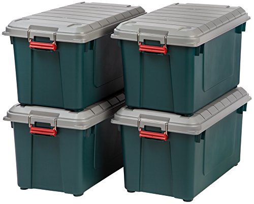 IRIS USA 82 Quart Weathertight Plastic Storage Boxes