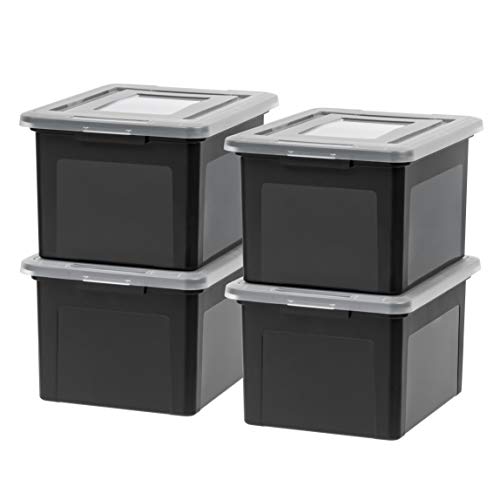 IRIS USA File Tote Box, 4 Pack