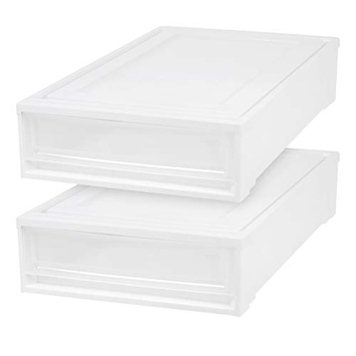 IRIS USA Under Bed Storage Containers with Sliding Drawers