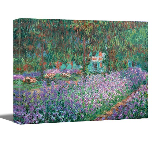 Irises in Monet's Garden Canvas Art - 12" x 16"