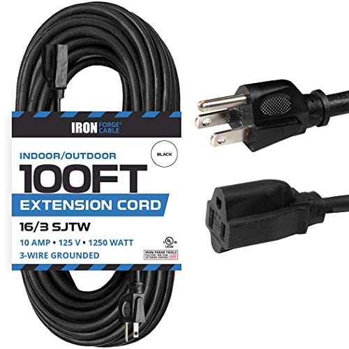 Iron Forge Cable 100ft Heavy Duty Extension Cord