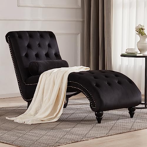 Iroomy Button-Tufted Chaise Lounge Indoor - Elegant and Comfortable