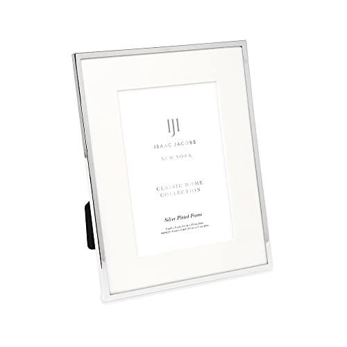 Isaac Jacobs 6x8 Silver Metal Picture Frame