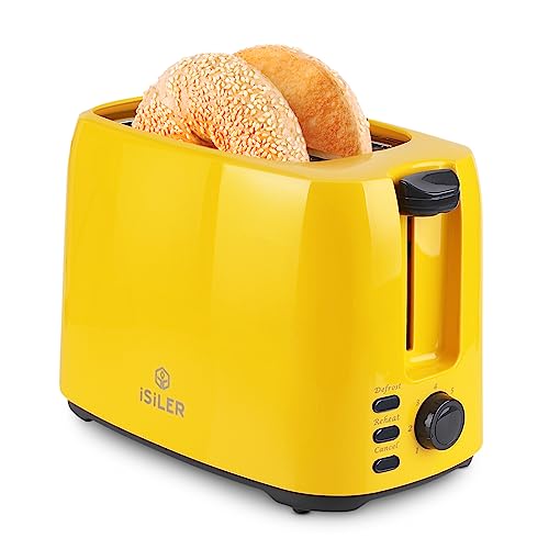 iSiLER Compact 2 Slice Toaster with 7 Shade Settings and Double Side Baking