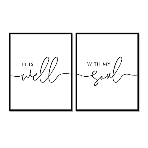 It Is Well With My Soul Christian Wall Art - 11x14inch, UNFRAMED