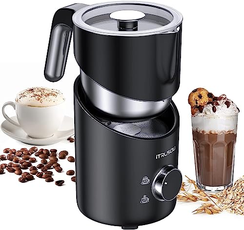 Milk Frother and Steamer, iTRUSOU 8-in-1 Detachable Electric Milk