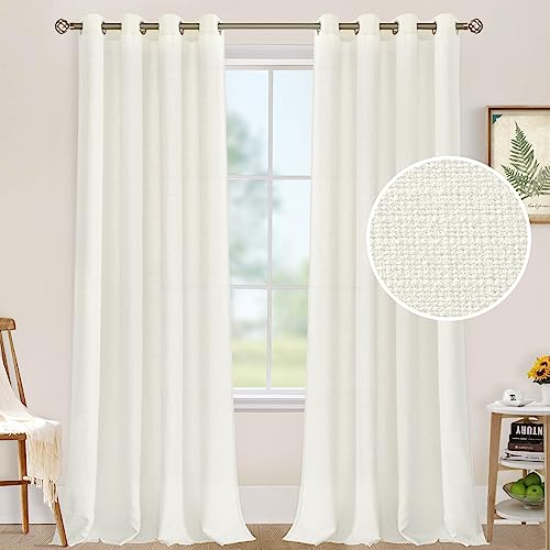 Ivory Linen Curtains for Bedroom