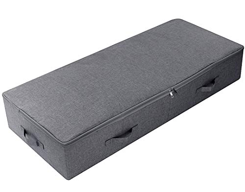Large Under Bed Storage Container for Duvets, Blankets, Bedding - Black/Gray