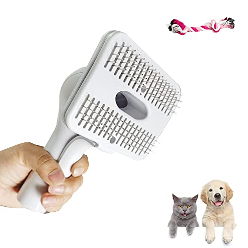 IZSOHHOME Pet Grooming Brush with Vacuum Compatibility