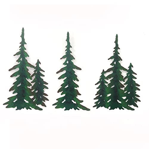 J-Fly Pine Decoration Pine Metal Wall Art Outdoor Metal Wall Art Tree Wall Art Christmas Home Metal Art For Living Room Bedroom Bathroom Kitchen Porch Christmas Wall Decor 11 Inch