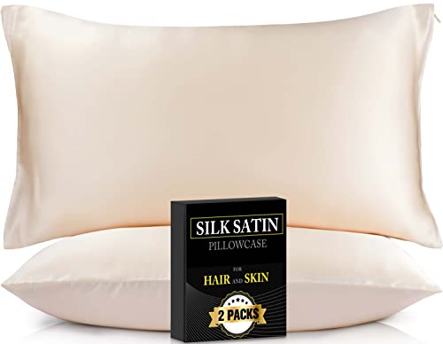 J JIMOO Silk Satin Pillowcase Set