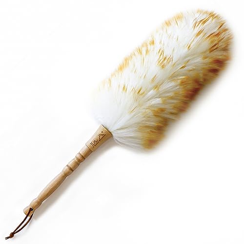 J&A Lambswool Duster with Wooden Handle