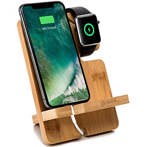 Bamboo Multi Device Charger Stand by J JACKCUBE DESIGN