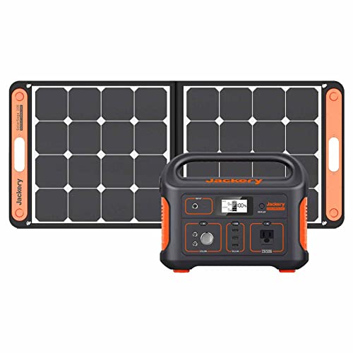 Jackery Explorer 500 Portable Solar Power Station with SolarSaga 100