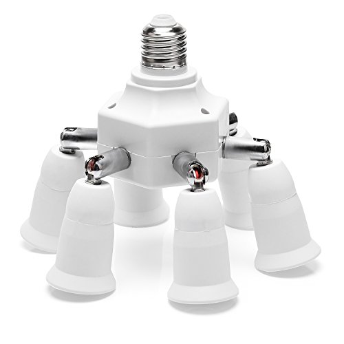 JACKYLED 7-in-1 Light Socket Splitter and Adapter