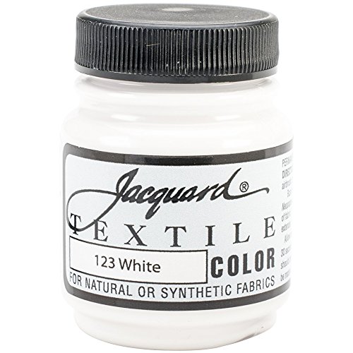 White Jacquard Fabric Paint - 2.25 Oz - Soft, Colorfast, Professional USA Made