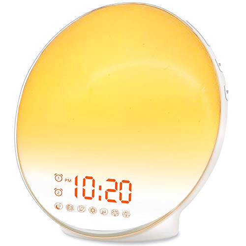 JALL Kids Sunrise Alarm Clock with FM Radio and Nightlight