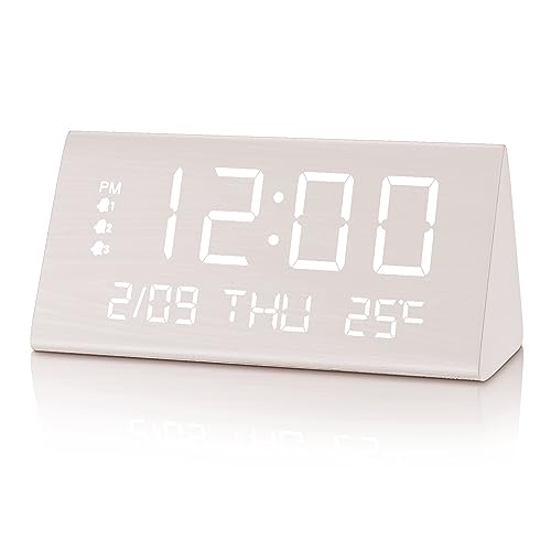 JALL Wooden Digital Alarm Clock