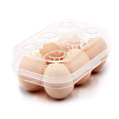 JAMOR 6-Grid Egg Storage Box: Portable Crisper for Camping & Picnic