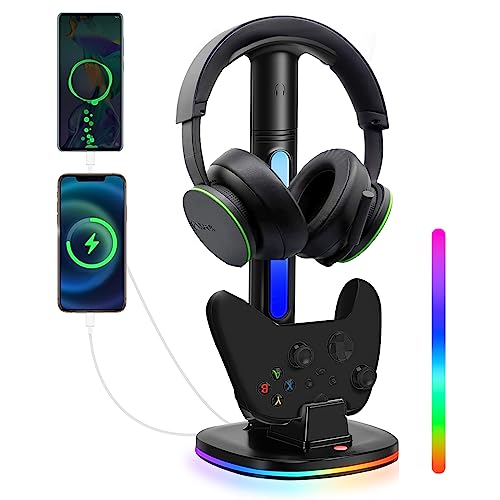 JDGPOKO Xbox Controller Charger with RGB Headphone Stand