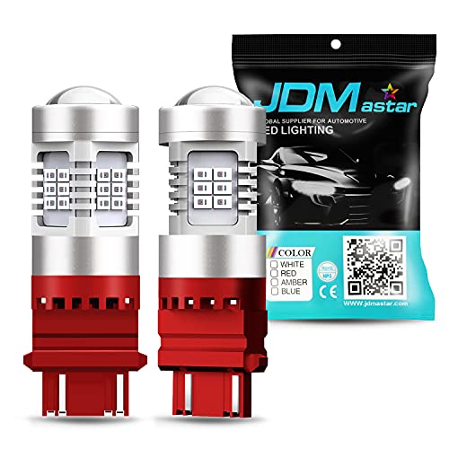 JDM ASTAR Extremely Bright PX Chipsets 3056 3156 3057 3157 LED Bulbs For Brake Light Tail lights, Brilliant Red