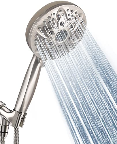 JDO Shower Head - Brushed Nickel High Pressure Handheld Shower