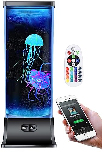 Jellyfish Lava Lamp with Music Bluetooth Speaker Table Sensory Night Mood Light